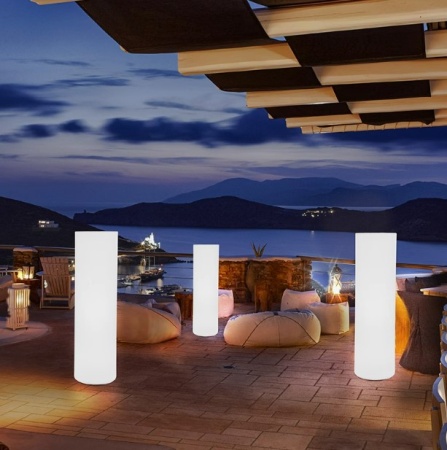 Светильник Цилиндр 40х80 питание от АКБ, RGB