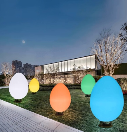 Светильник Яйцо 65х110 питание от АКБ, RGB